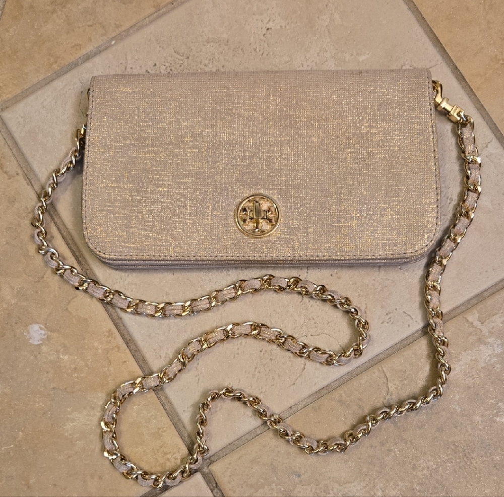 Tory Burch Soft Gold Crossbody Bag